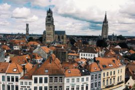 Ausblick vom Konzertgebaeude in Brügge