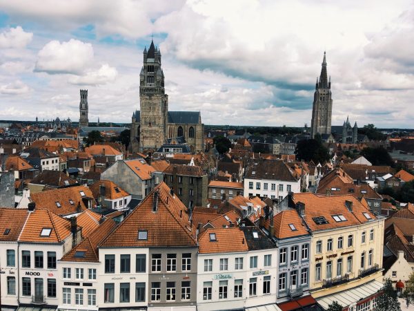Ausblick vom Konzertgebaeude in Brügge