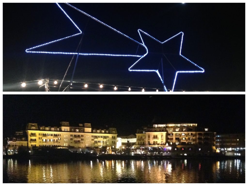 Collage: Die Schifffahrt und die Adventmärkte in Zell am See stehen unter dem Motto der Sterne