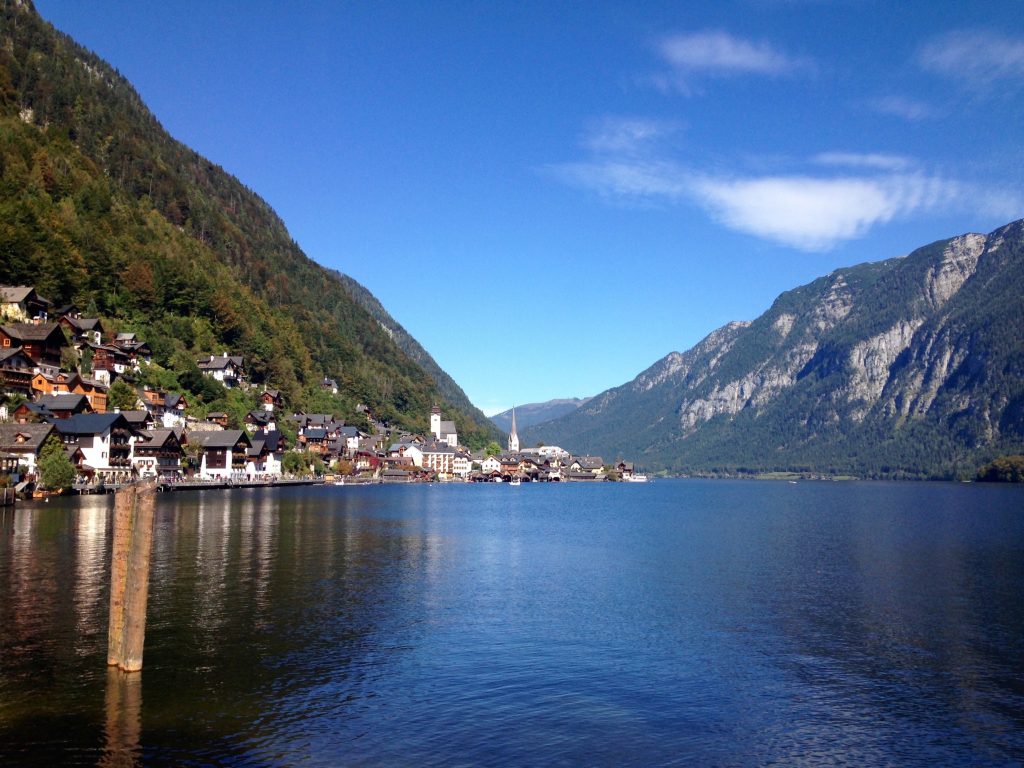 Postkartenblick auf Hallstatt