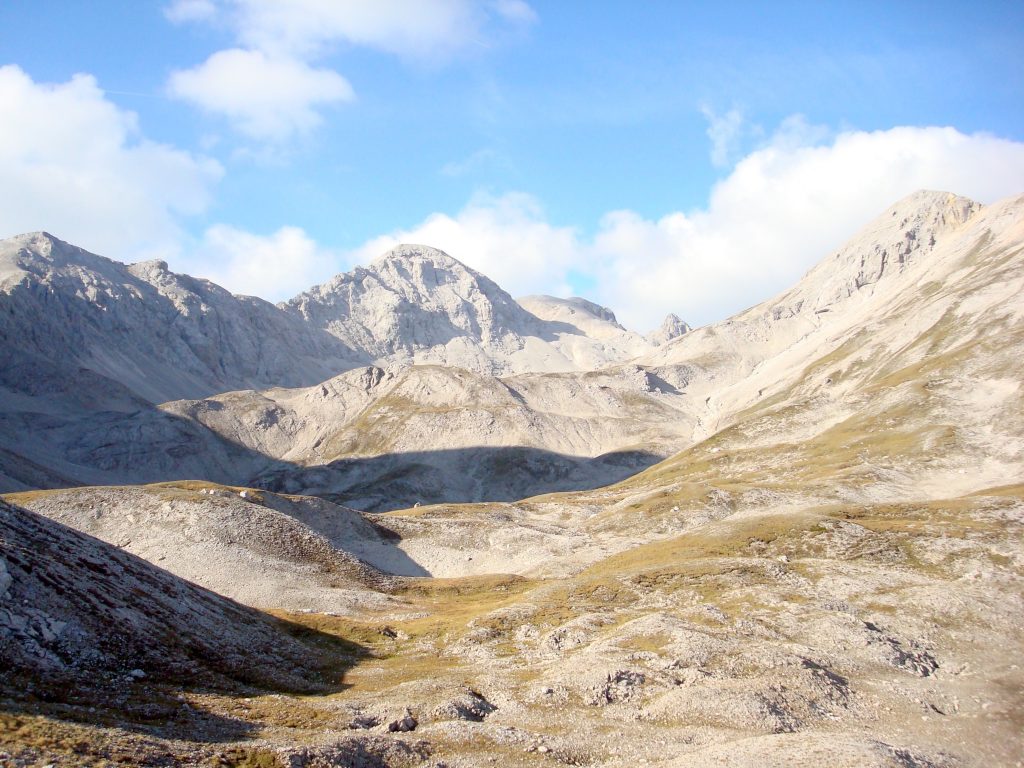 Landschaftsausblick am Dachsteinrundwanderweg vom Guttenberghaus zum Gjaidsattel