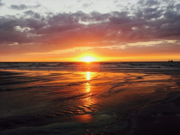 Sonnenuntergang in Ostende