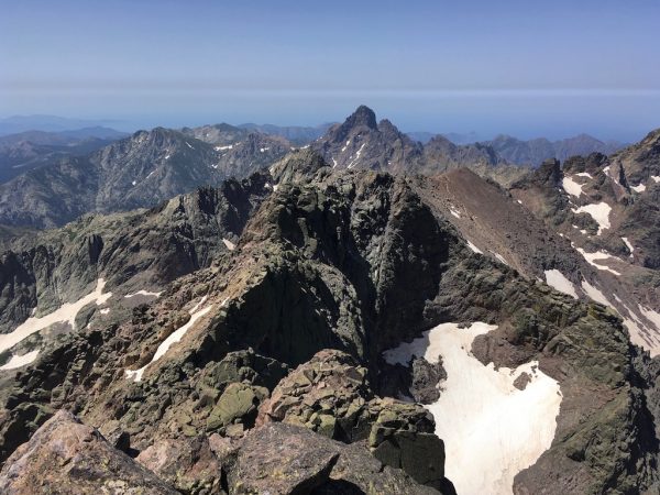 GR20-Korsika-Wandern: Ausblick beim Monte Cinto