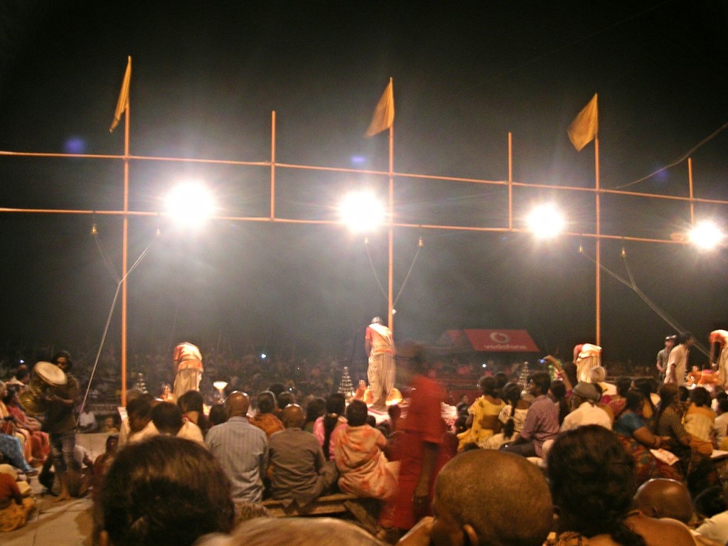 Zeremonie am Dashaswamedh Ghat in Varansi