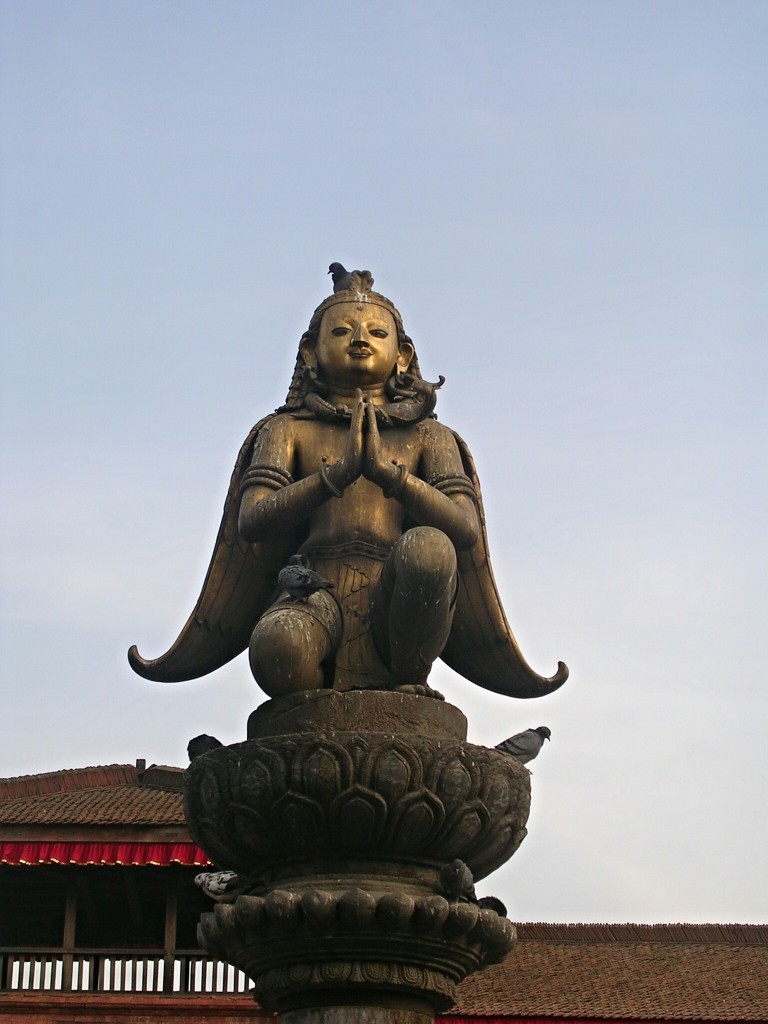 Statue am Durbar Square in Patan (Kathmandu)