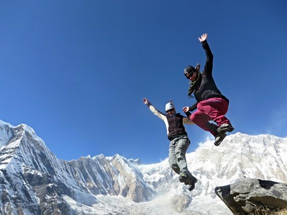 Palee & ich vor dem Annapurna