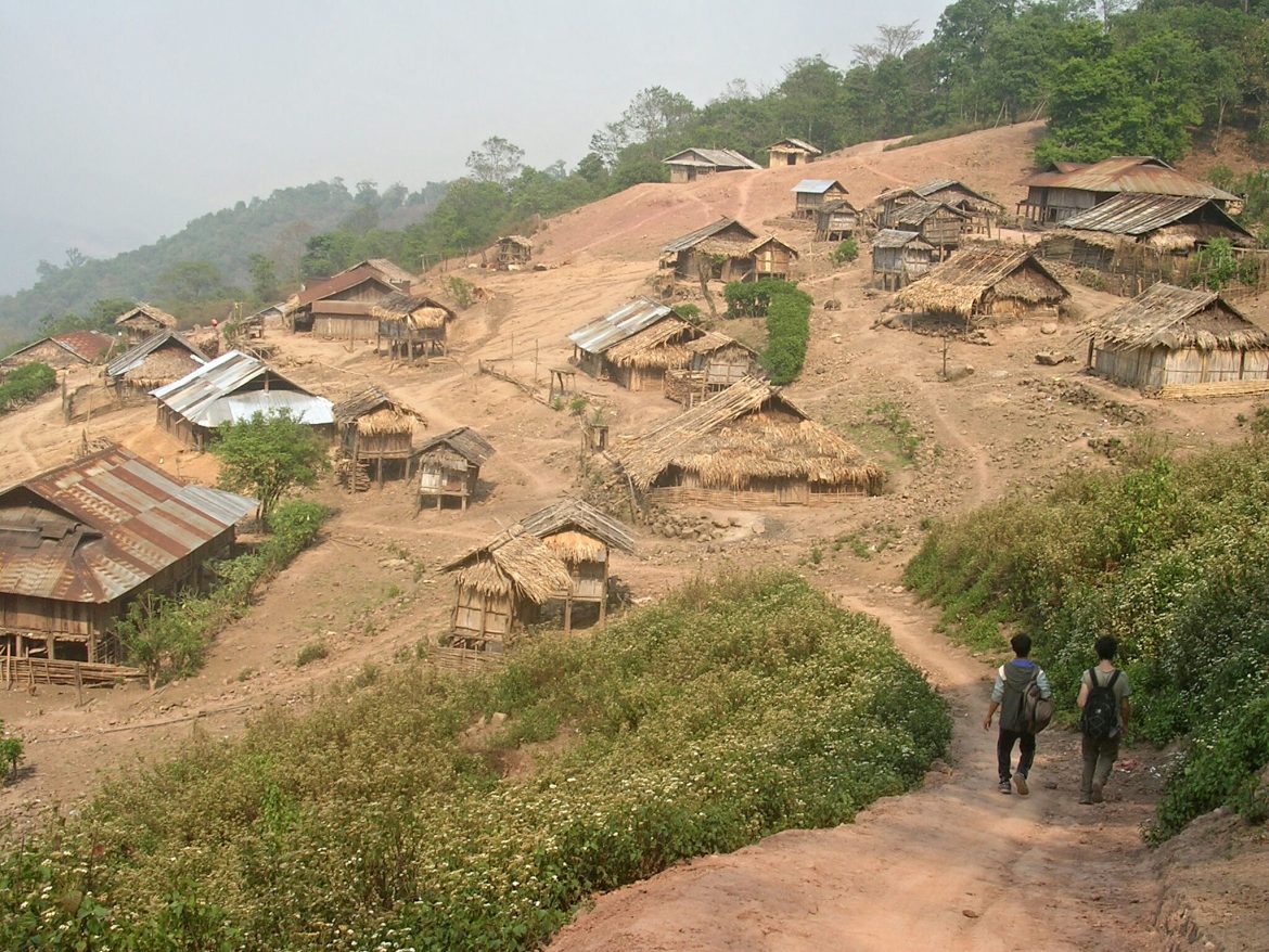 Akha Tribal Village in der Nähe von Phongsali