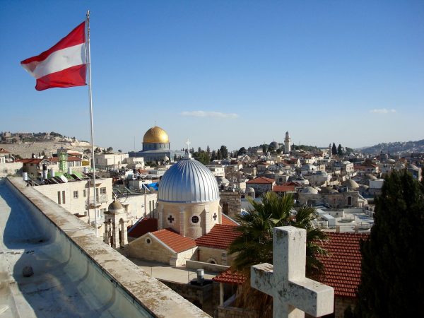 Ausblick vom Dach des Österreichischen Hospiz in Jerusalem 