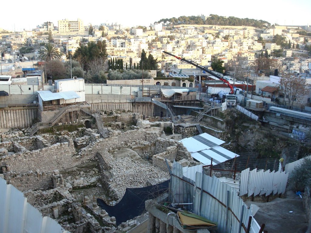 Ein nicht zugänglicher Abschnitt der Ausgrabungsstätte der City of David