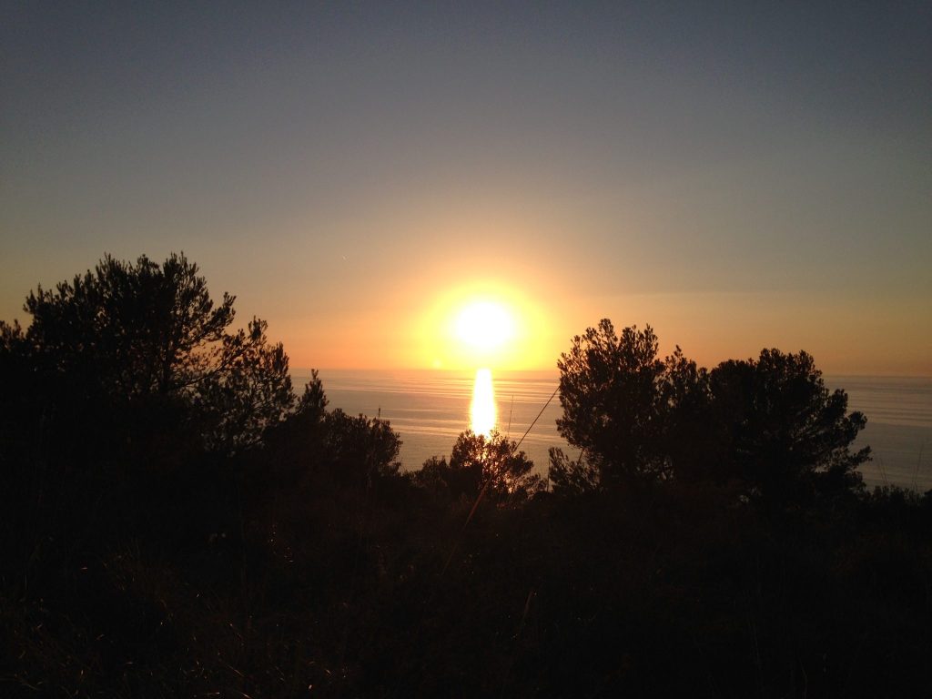 Sonnenuntergang in der Nähe vom Refugi de Muleta auf Mallorca